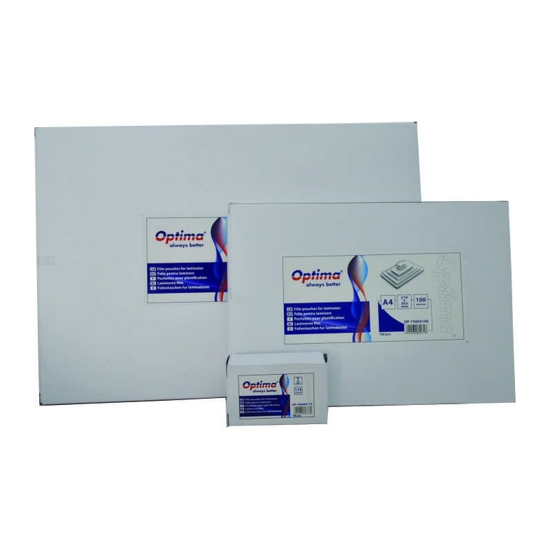 Folie pentru laminare 54 x 86 mm, 125 microni 100buc/top Optima