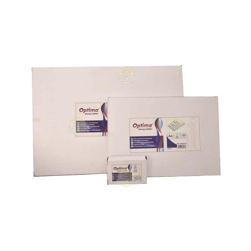 Folie pentru laminare 65 x 95 mm, 125 microni 100buc/top Optima