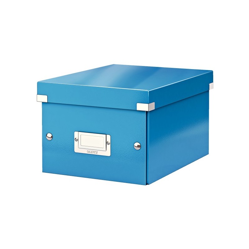 Cutie depozitare LEITZ WOW Click & Store, carton laminat, mica, albastru