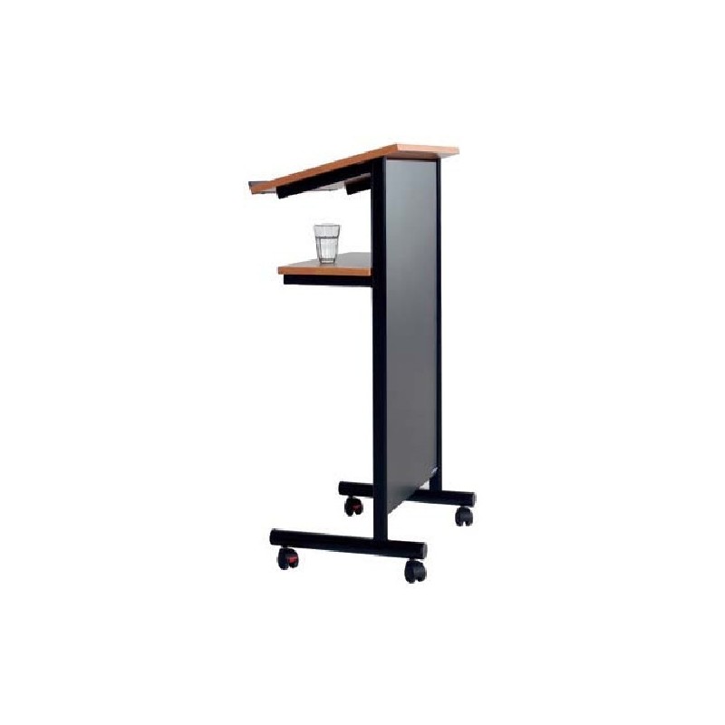 Pupitru discurs 56 x 45 x 118 cm, SMIT - negru/ lemn natur