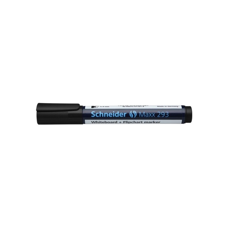 Marker SCHNEIDER Maxx 293, pentru tabla de scris+flipchart, varf tesit 2-5mm - negru