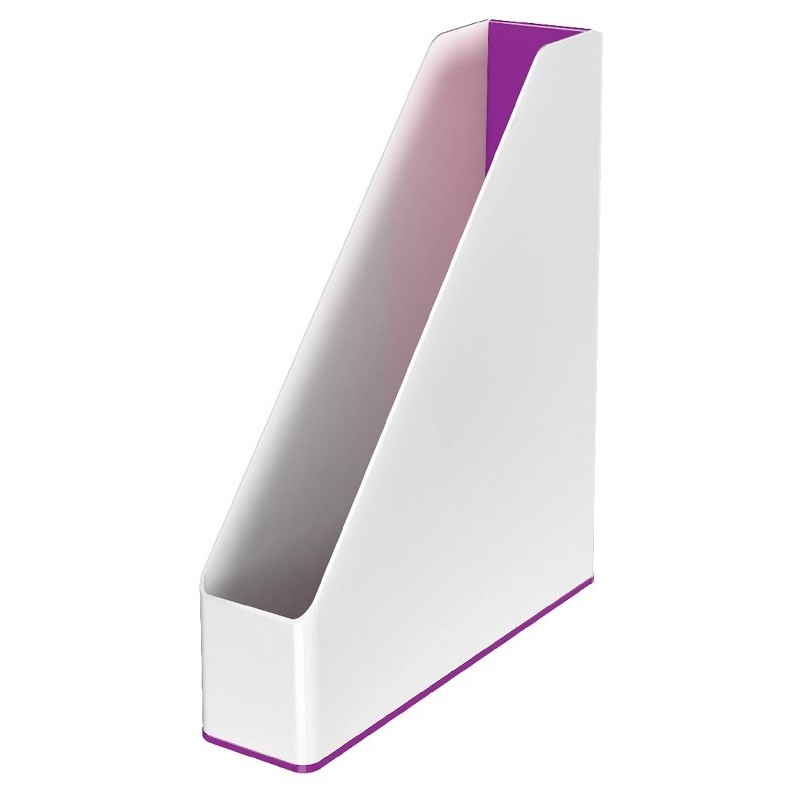 Suport vertical LEITZ WOW, pentru documente, PS, A4, culori duale, alb-mov