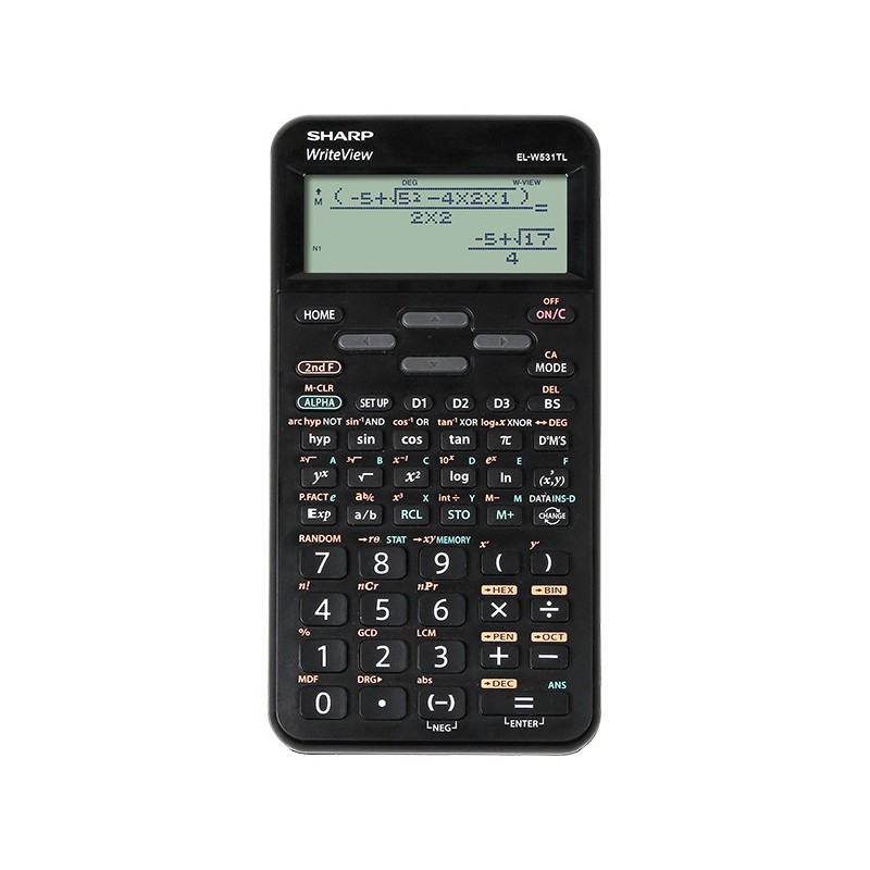 Calculator stiintific, 16 digits, 422 functiuni, 157x78x15 mm, SHARP EL-W531TLBBK - negru