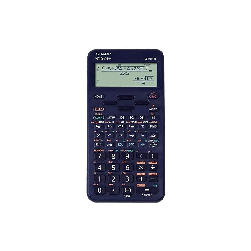 Calculator stiintific, 16 digits, 422 functiuni, 157x78x15 mm, SHARP EL-W531TLBBL - albastru