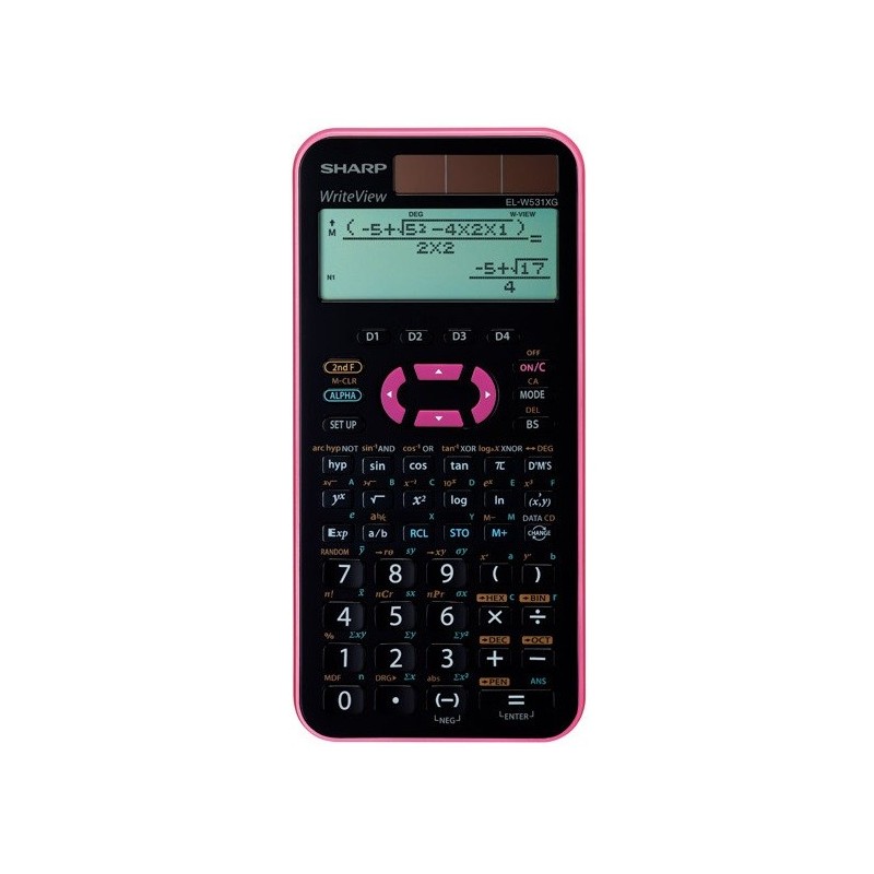 Calculator stiintific, 16 digits, 335 functiuni, 168x80x14 mm, dual power, SHARP EL-W531XGYR -