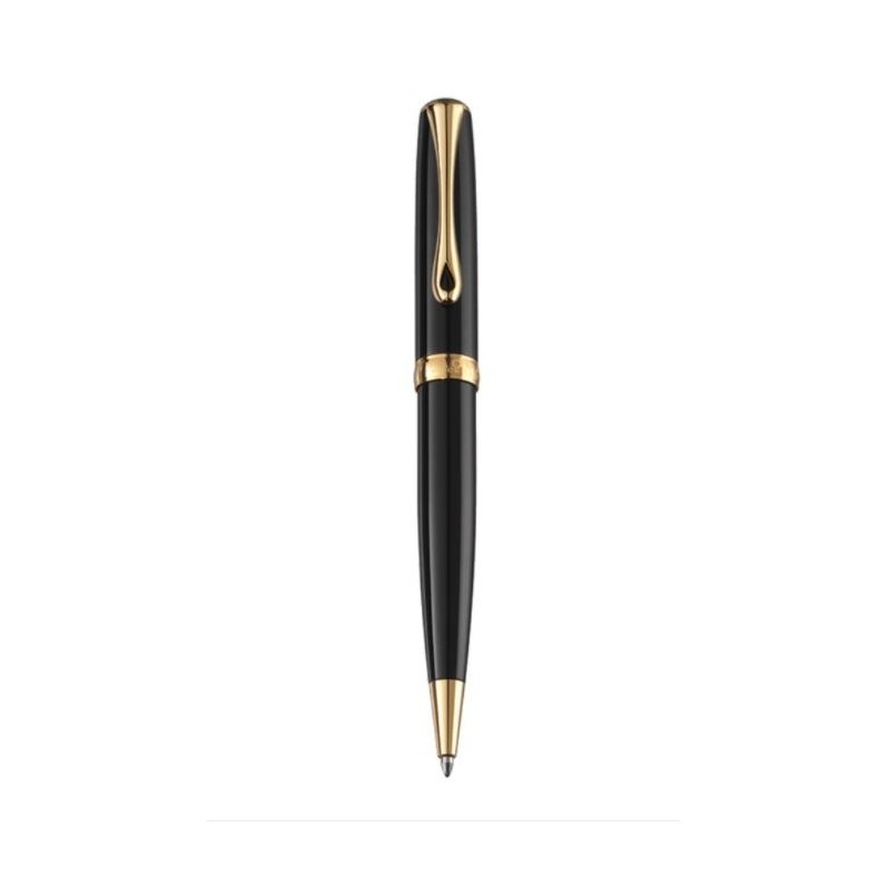 DIPLOMAT Traveller black lacquer gold - pix easyFLOW