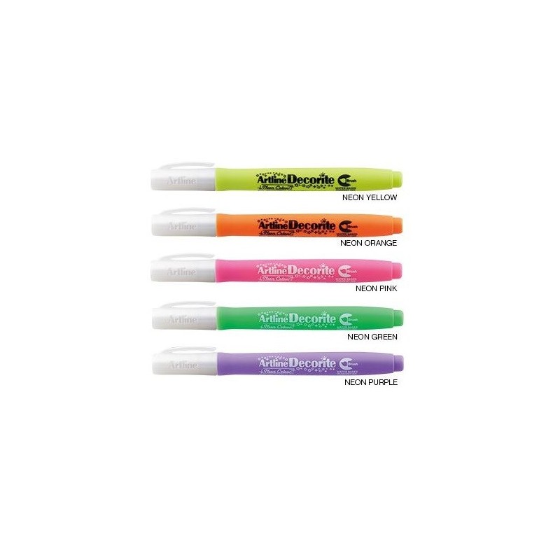 Marker ARTLINE Decorite, varf flexibil (tip pensula) - portocaliu neon