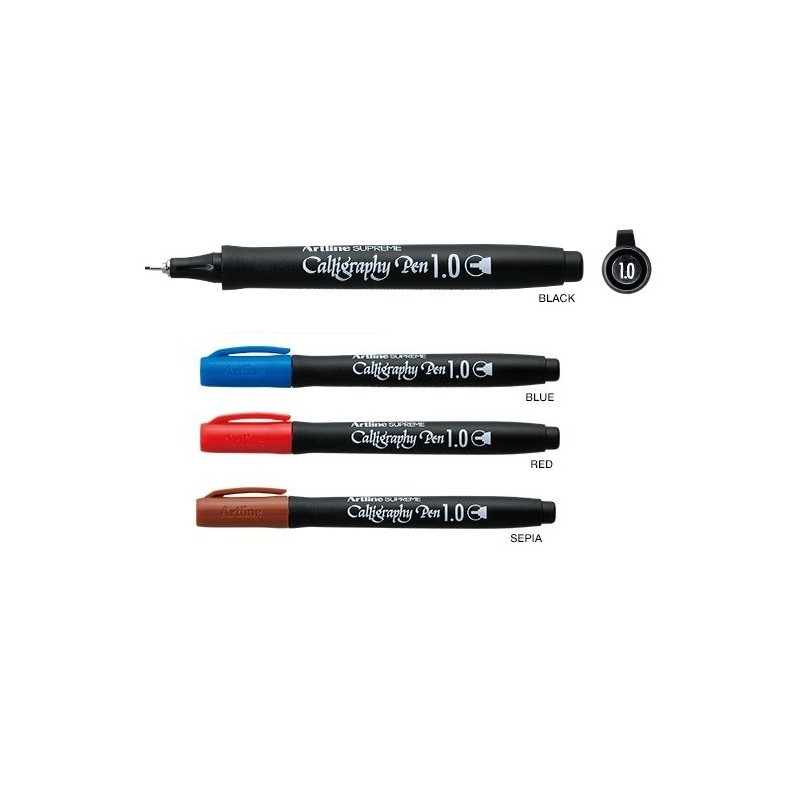 Marker ARTLINE Supreme Calligraphy, varf tesit din fetru 1.0mm - negru