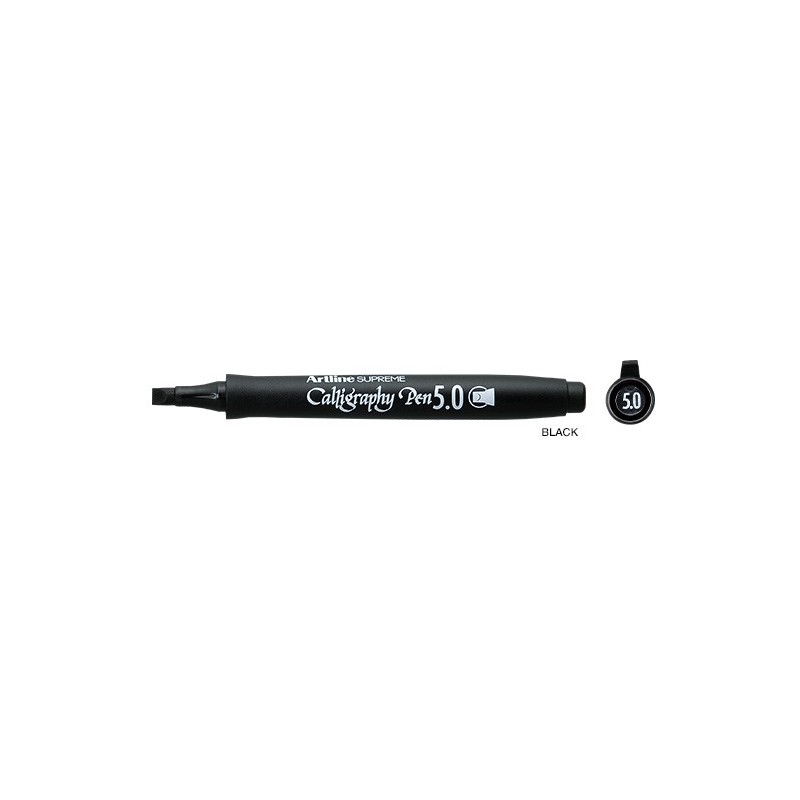 Marker ARTLINE Supreme Calligraphy, varf tesit din fetru 5.0mm - negru