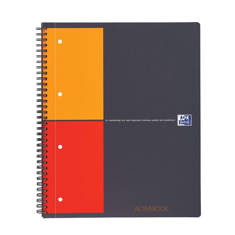Caiet cu spirala A4+, OXFORD Int. Activebook, 80 file - 80g/mp, Scribzee, coperta PP - mate