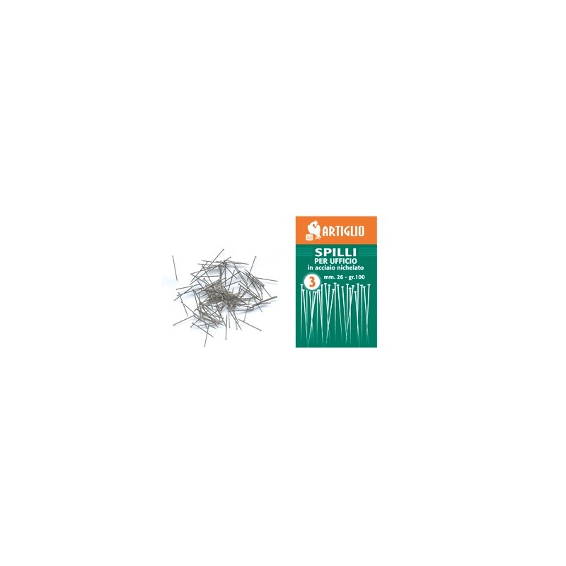 Ace cu gamalie, nichelate, 26mm lungime, 100gr./cutie, Artiglio