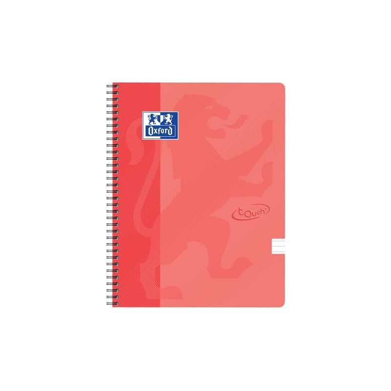 Caiet cu spirala A4, OXFORD School Touch , 70 file-90g/mp, 4 perf, coperta carton orange - dictando