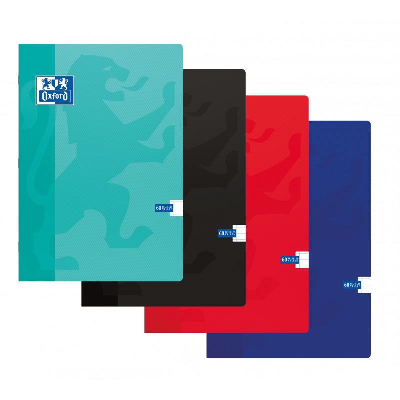 Caiet A4, OXFORD School, 60 file - 90g/mp, coperta carton soft, liniat stanga - dictando