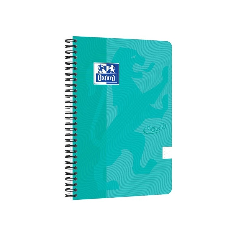 Caiet cu spirala B5, OXFORD Touch, 70 file - 90g/mp, Scribzee, coperta carton verde menta- punctat