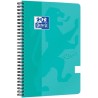 Caiet cu spirala B5, OXFORD Touch, 70 file - 90g/mp, Scribzee, coperta carton verde menta- punctat