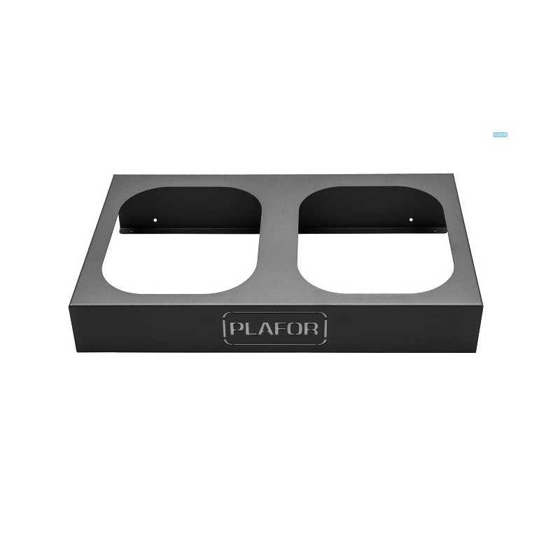 Suport metalic 83 x 58 x h13cm, pentru 2 cosuri reciclare selectiva (2 x 90L) PLAFOR Sort