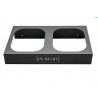 Suport metalic 83 x 58 x h13cm, pentru 2 cosuri reciclare selectiva (2 x 90L) PLAFOR Sort