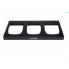 Suport metalic 123.5 x 58 x h13cm, pentru 3 cosuri reciclare selectiva (3 x 90L) PLAFOR Sort