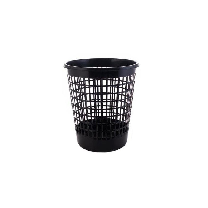 Cos plastic cu perforatii, capacitate 50l, PLAFOR - negru