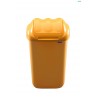 Cos plastic cu capac batant, pentru reciclare selectiva, capacitate 15l, PLAFOR Fala - galben