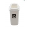Cos plastic, capacitate 28l, PLAFOR Sort - alb cu capac alb