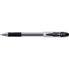 Pix cu gel PENAC FX-1, rubber grip, 0.7mm, con metalic, corp transparent - scriere neagra
