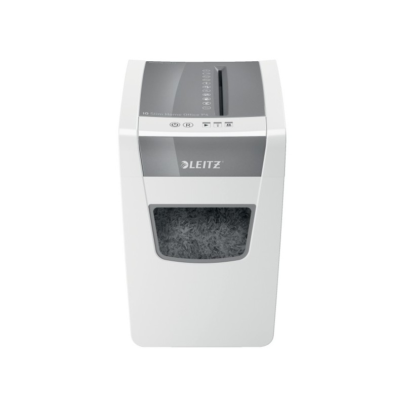 Distrugator documente manual LEITZ IQ Home Office Slim , P4, cross-cut (confeti), 10 coli, cos 23l,