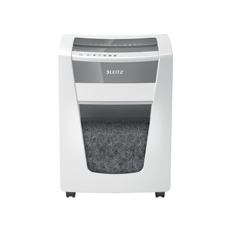 Distrugator documente manual LEITZ IQ Office Pro, P4, cross-cut (confeti), 20 coli, cos 30l, alb