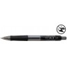 Pix cu gel PENAC FX-7, rubber grip, 0.7mm, corp transparent negru - scriere neagra