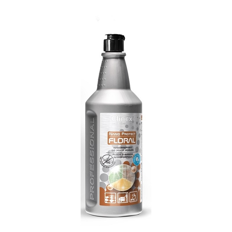 Detergent lichid pt. curatare pardoseli, cu particule de silicon, 1 litru, Clinex Nano Protect Flora