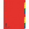 Index plastic color, numeric 1-10, extra wide, A4+, 120 microni, DONAU