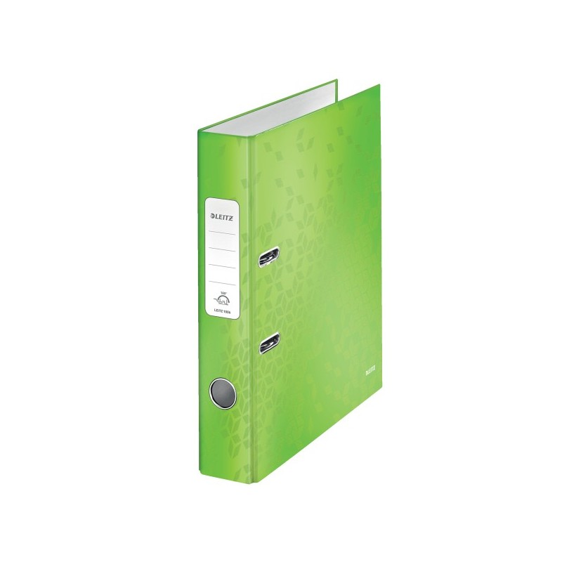 Biblioraft LEITZ 180 WOW, carton laminat, A4, 52 mm, verde
