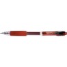Pix cu gel PENAC CCH-3, rubber grip, 0.5mm, corp transparent - scriere rosie