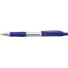 Pix cu gel PENAC CCH-3, rubber grip, 0.5mm, corp transparent - scriere albastra