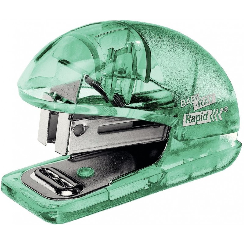 Capsator plastic Rapid Colour Ice F4, 10 coli, blister, 1000 capse 26/6 incluse, verde