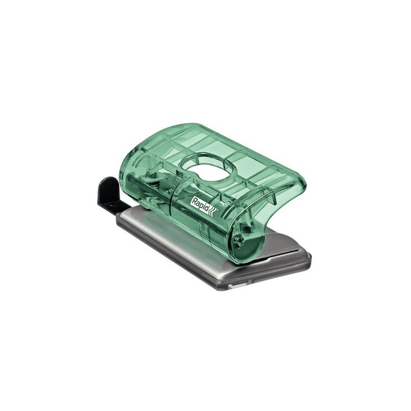 Perforator platic Rapid Colour Ice FC5, 10 coli, blister, verde