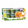 Kit plastelina magica, 6 x 86gr. + 16 ustensile pentru modelat, ALPINO Baby