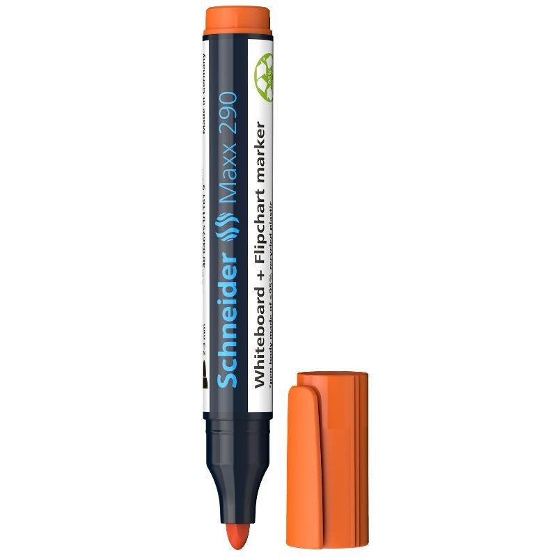 Marker SCHNEIDER Maxx 290, pentru tabla de scris+flipchart, varf rotund 2-3mm - orange
