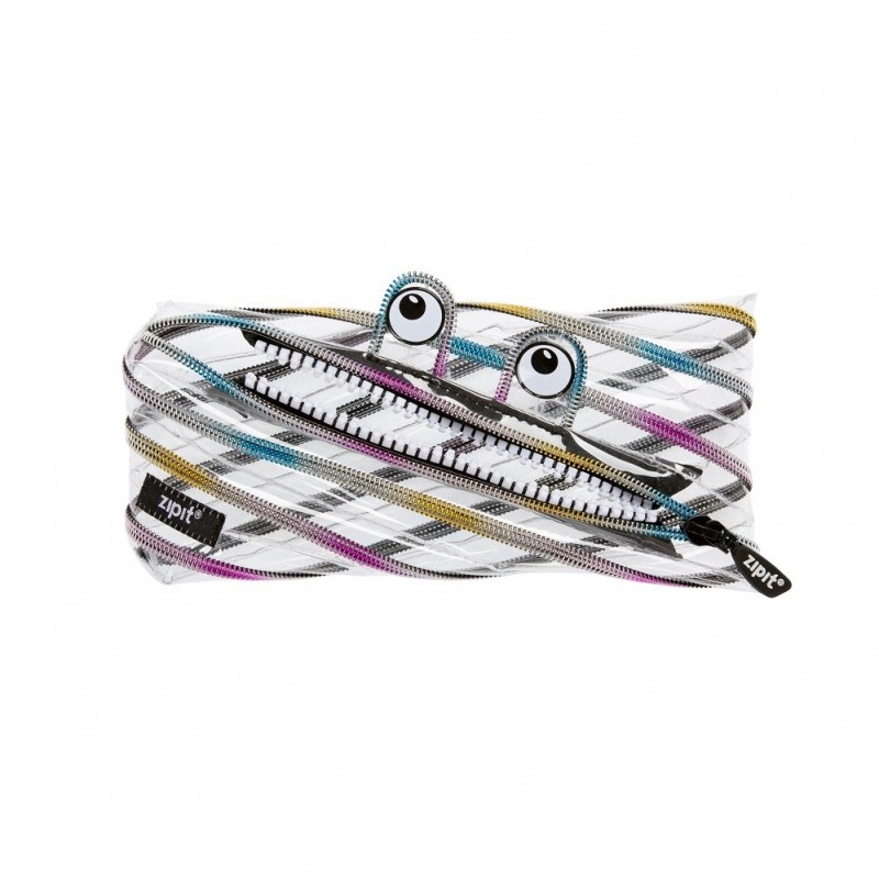 Penar cu fermoar, ZIPIT Clear Monster - curcubeu