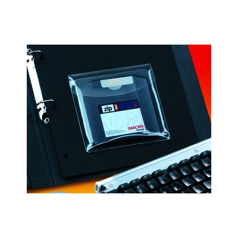 Buzunar autoadeziv cu clapa pentru CD/DVD, 126 x 126mm, 6/set, PROBECO