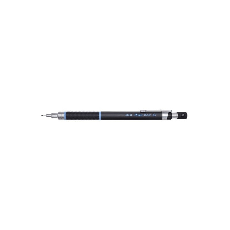 Creion mecanic profesional PENAC Protti PRC-107, 0.7mm, con metalic cu varf cilindric fix - albastru