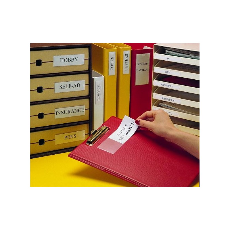 Porteticheta autoadeziva + insert, 25 x 75mm, 12/set, PROBECO