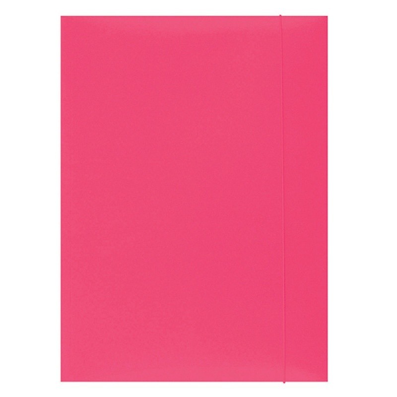 Mapa din carton plastifiat cu elastic, 300gsm, Office Products - roz