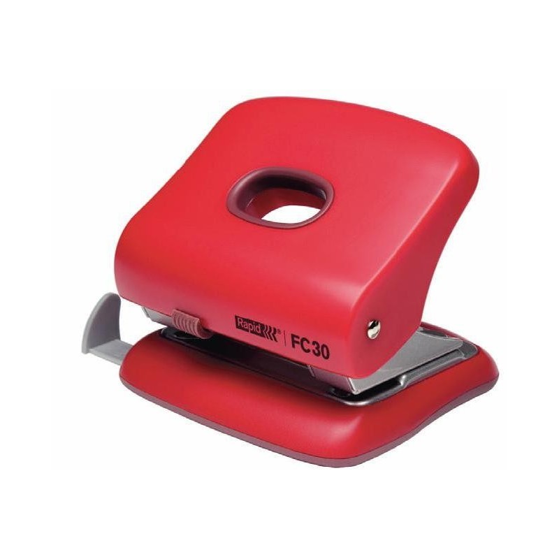 Perforator plastic RAPID FC30, 30 coli - rosu