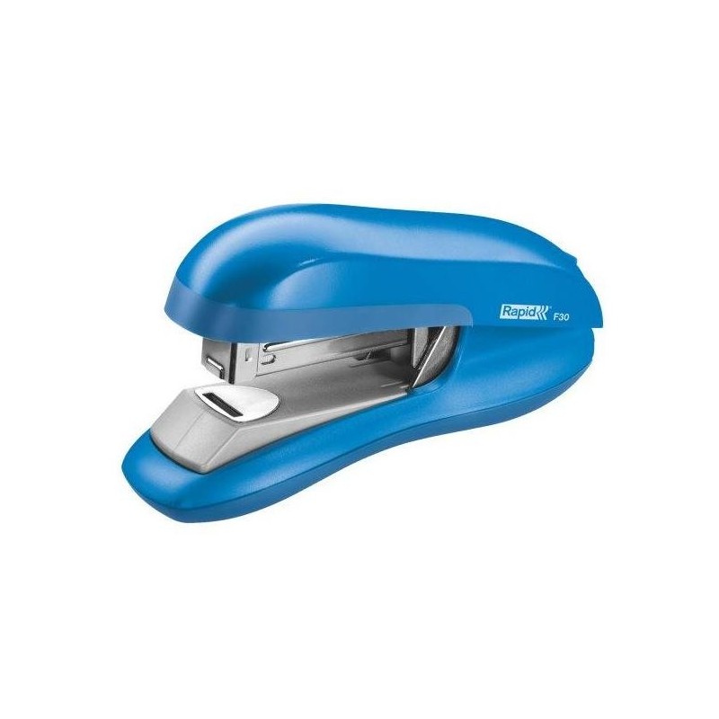 Capsator plastic RAPID F30, 30 coli, capsare plata - albastru deschis