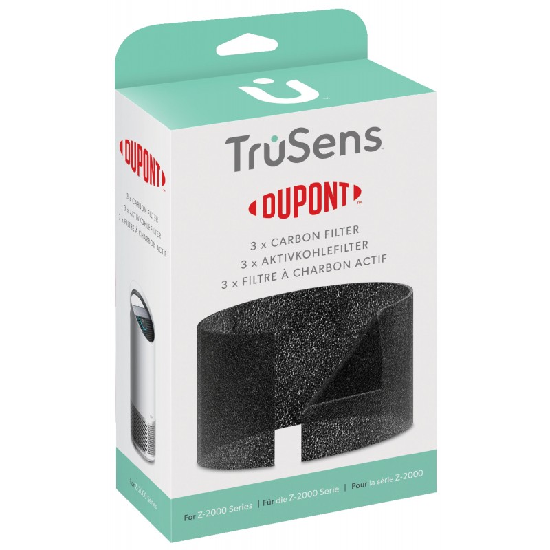 Rezerva filtru DuPont, Carbon, pentru purificator LEITZ TruSens Z-2000, 3 buc/set, negru