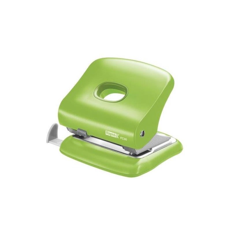 Perforator plastic RAPID FC30, 30 coli - verde deschis