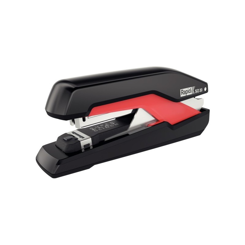 Capsator plastic RAPID Supreme Omnipress SO30, 30 coli - rosu/negru