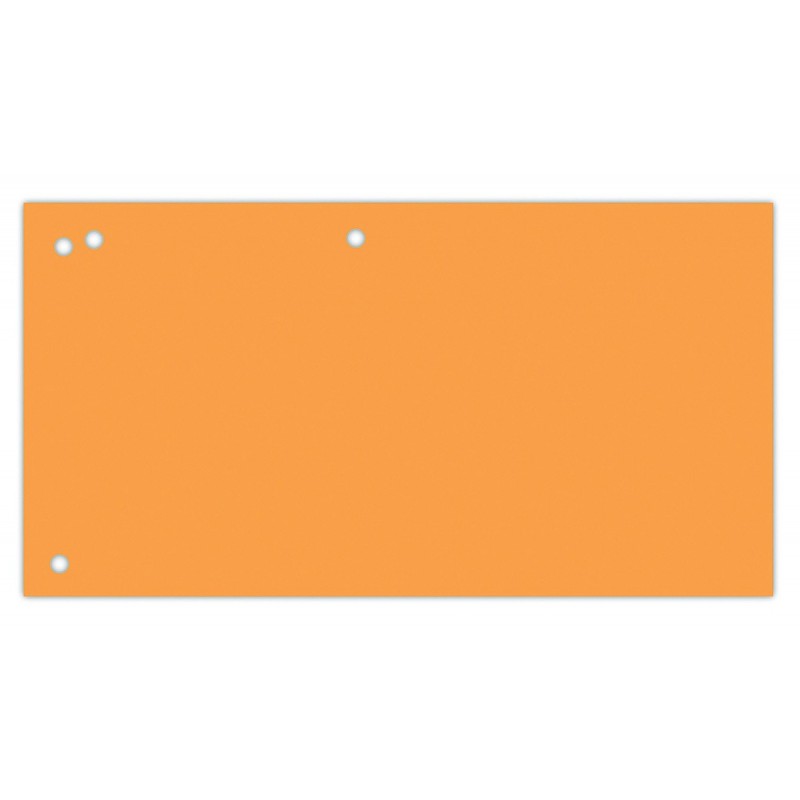 Separatoare carton pentru biblioraft, 190 g/mp, 105 x 240mm, 100/set, Office Products Duo - orange