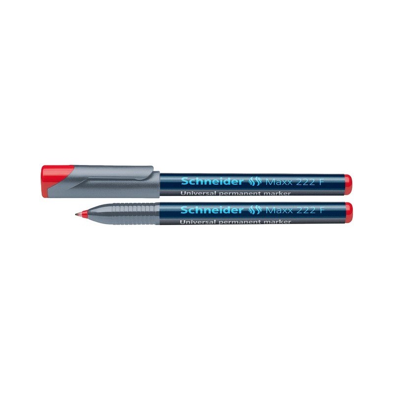 Universal permanent marker SCHNEIDER Maxx 222 F, varf 0.7mm - rosu